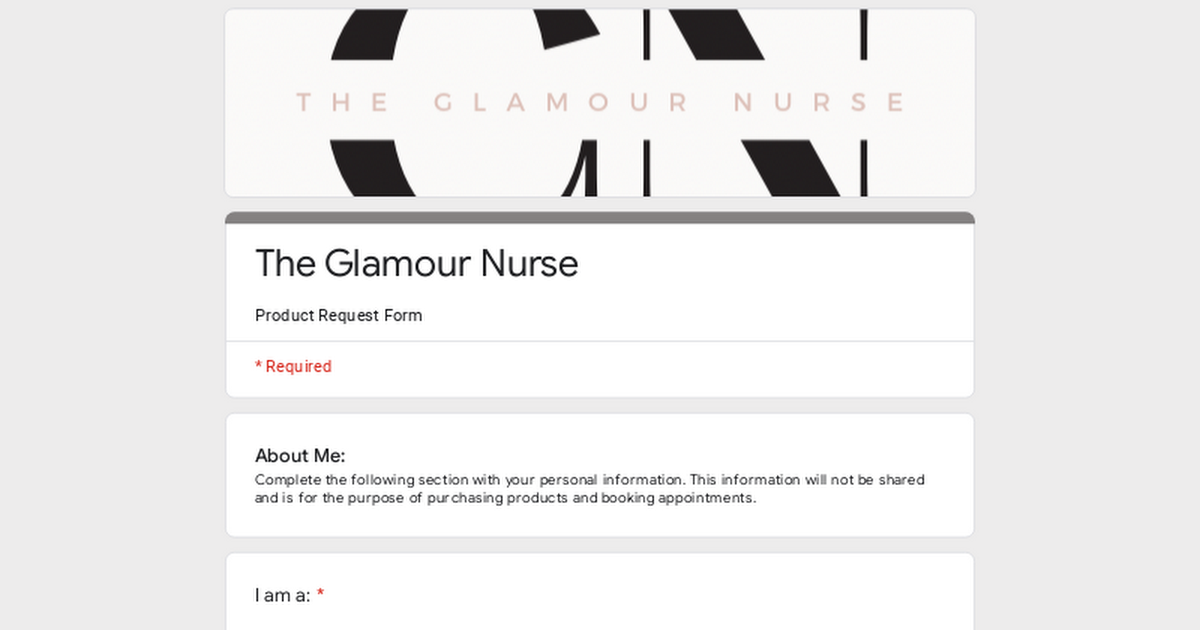 Skincare Product Request Form