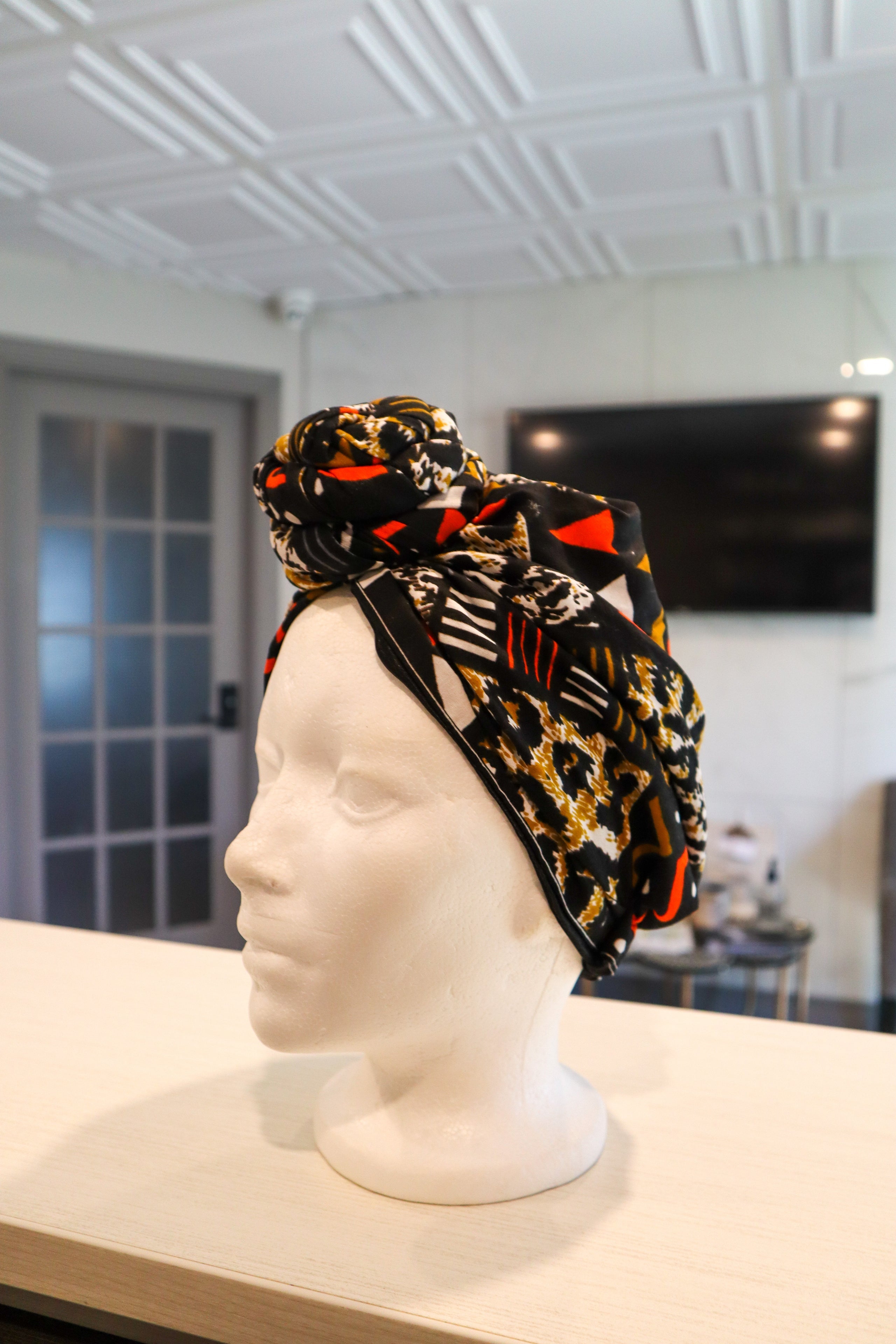 PRE-TIED Turban lined with Satin